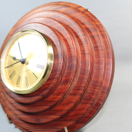 Clock in Paduak wood